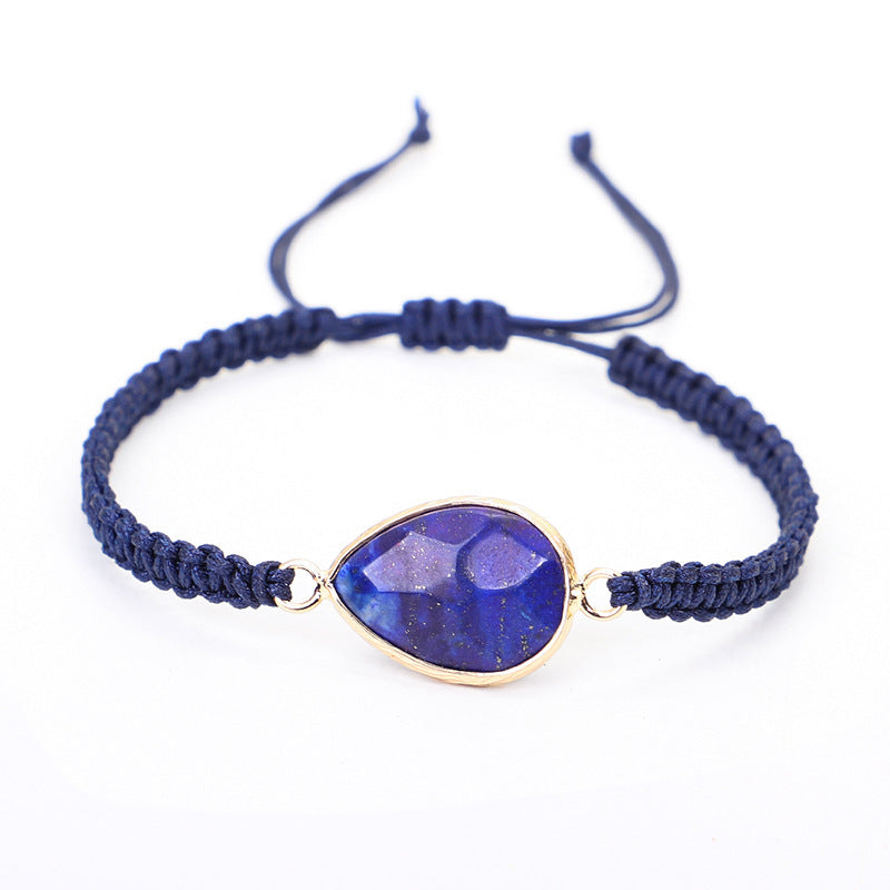 Classic Natural Agate Drop-Shaped Bracelet for Women – Elegant and Timeless Design