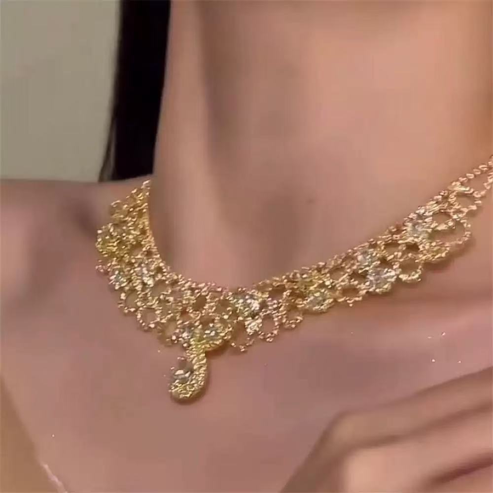 Women’s Industrial Chic Necklace & Earrings Set – Bold Statement Jewellery