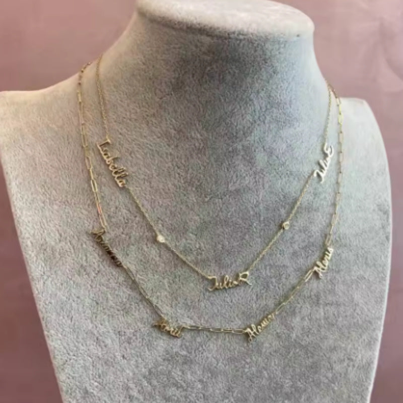 Personalized Arabic Birthstone Name Necklace