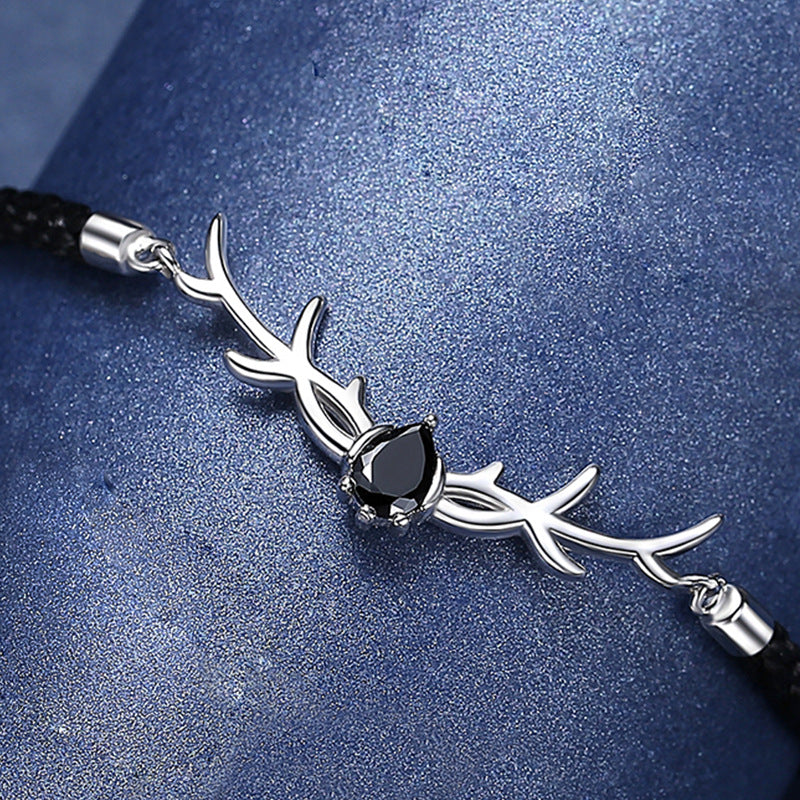 S925 Sterling Silver Couple Bracelet for Women – Adjustable Friendship & Love Jewelry