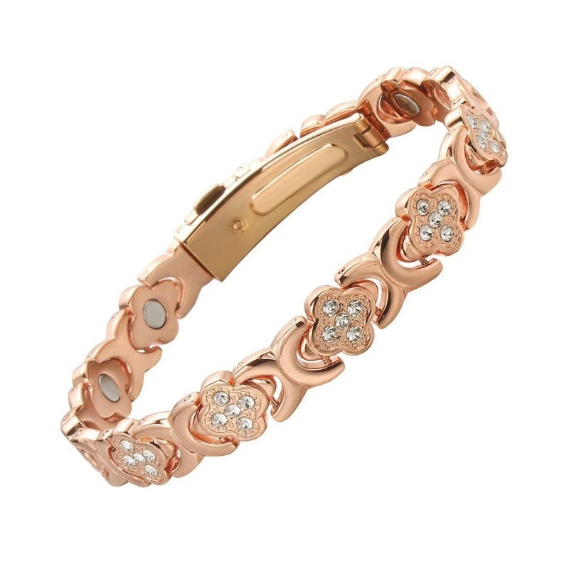 Unisex Flower Zinc Alloy Bracelet – Hanging Plating
