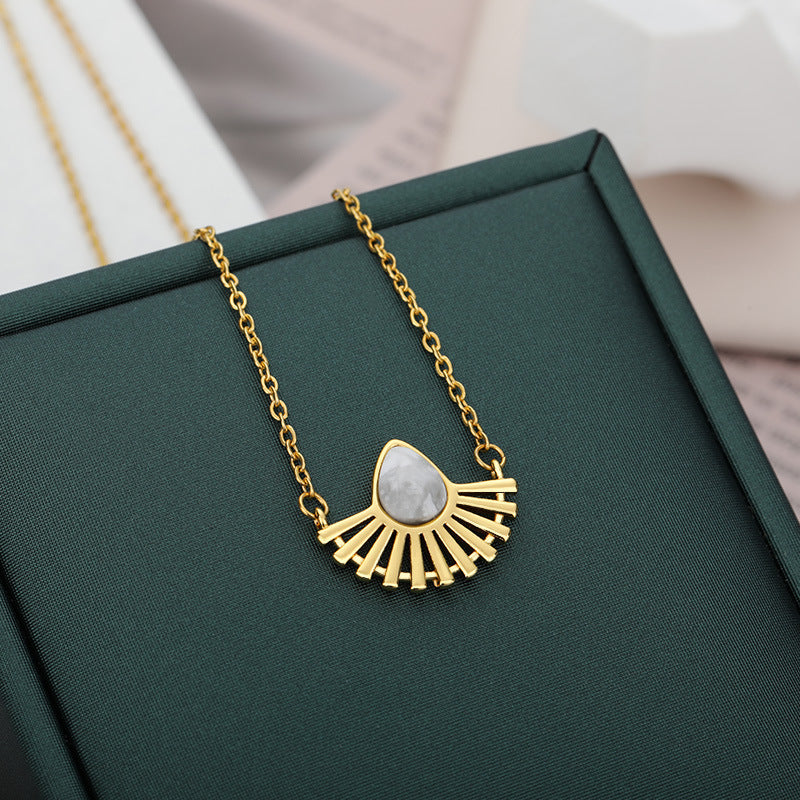 Elegant Oval Turquoise Pendant Necklace for Women – Vintage Style