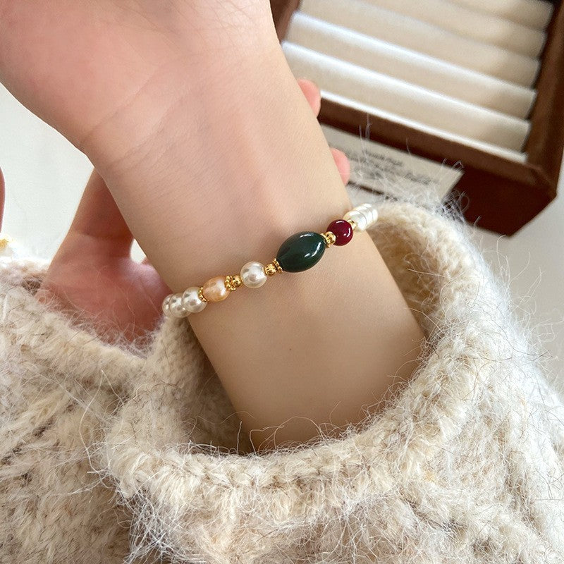 Korean-Style Flower Alloy Bracelet for Women