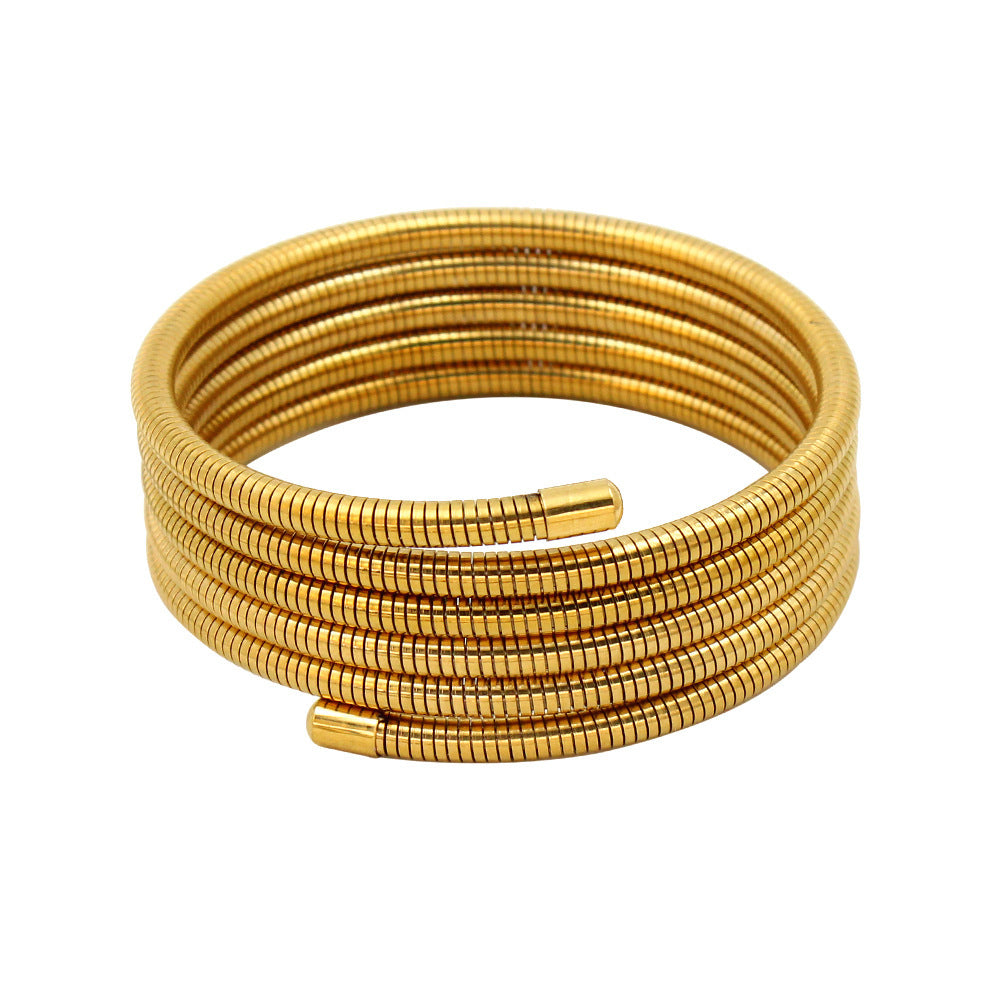 Multi-Layer Spring Bracelet – 18K Gold Plated Stainless Steel