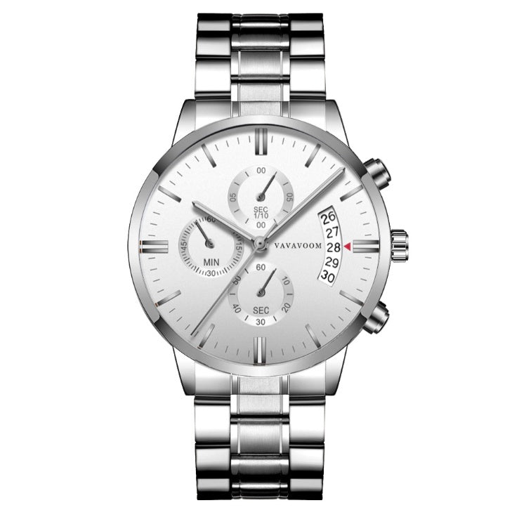 Men’s Stainless Steel Quartz Watch – Business & Casual