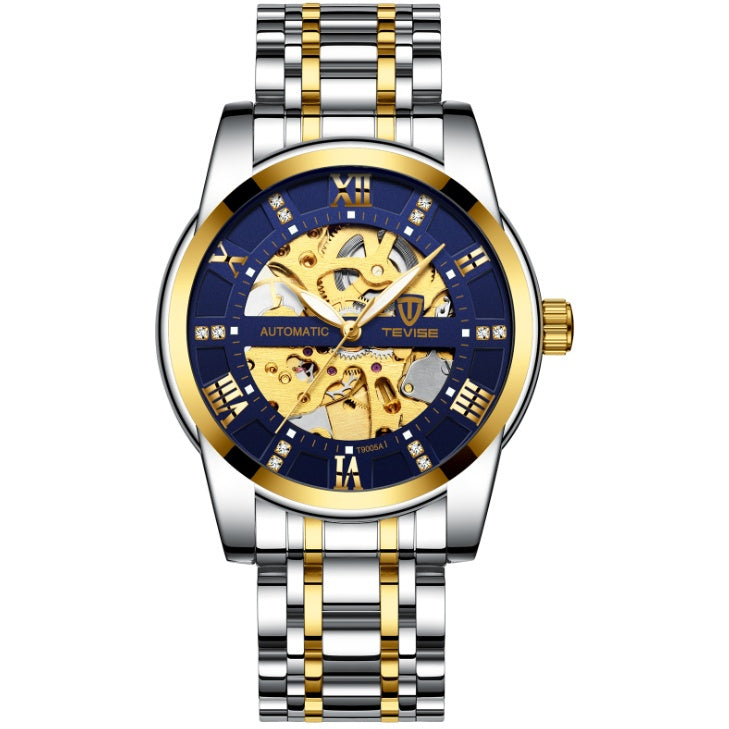 Men’s Automatic Mechanical Hollow Watch – Waterproof Fashion Timepiece