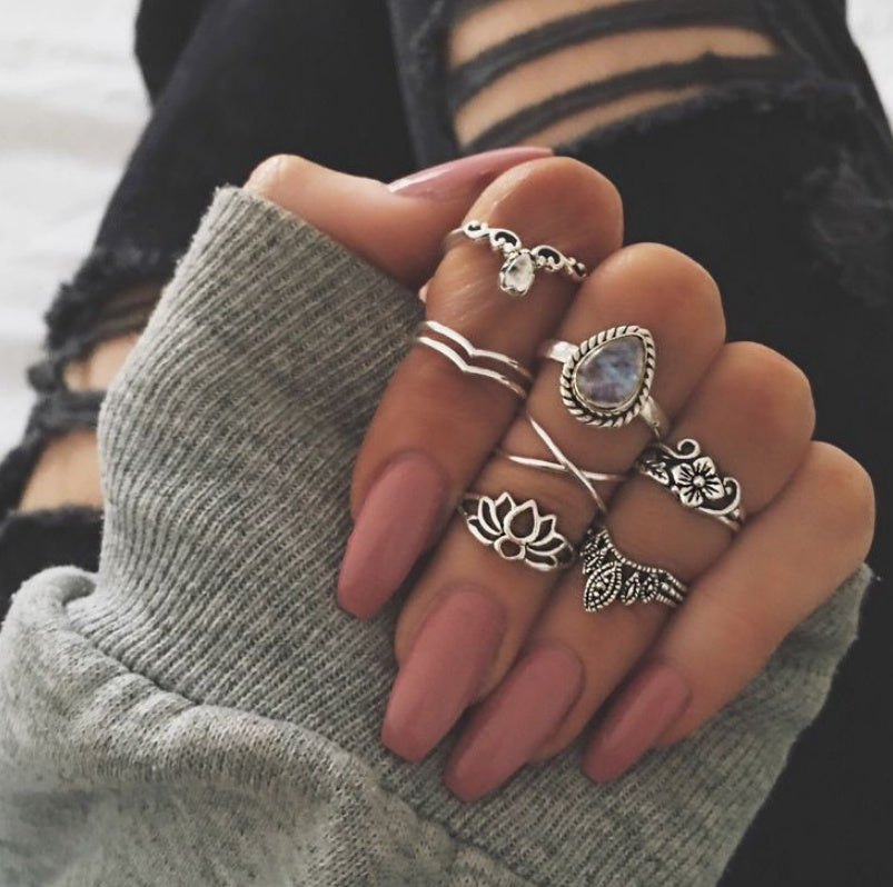 Vintage Knuckle Ring Set – Chic Women’s Finger Jewellery
