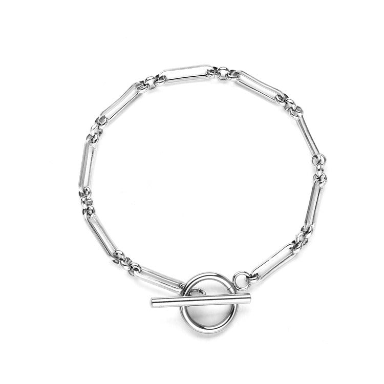Wear-Resistant Stainless Steel Necklace & Bracelet Set – Non-Fading Metal Jewellery for Women