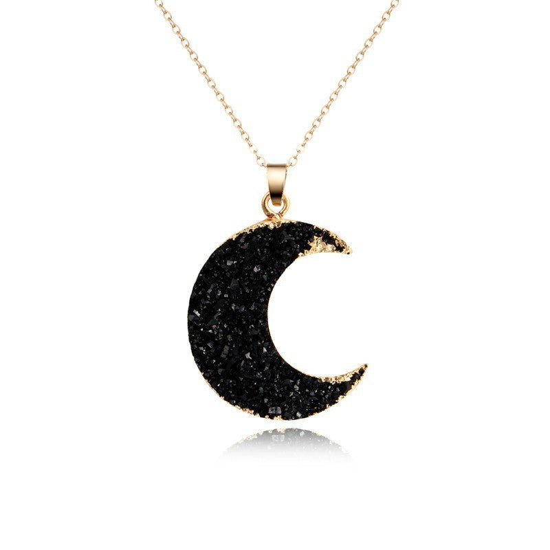 Elegant Moon Pendant Necklace – Foreign Trade Style for Women