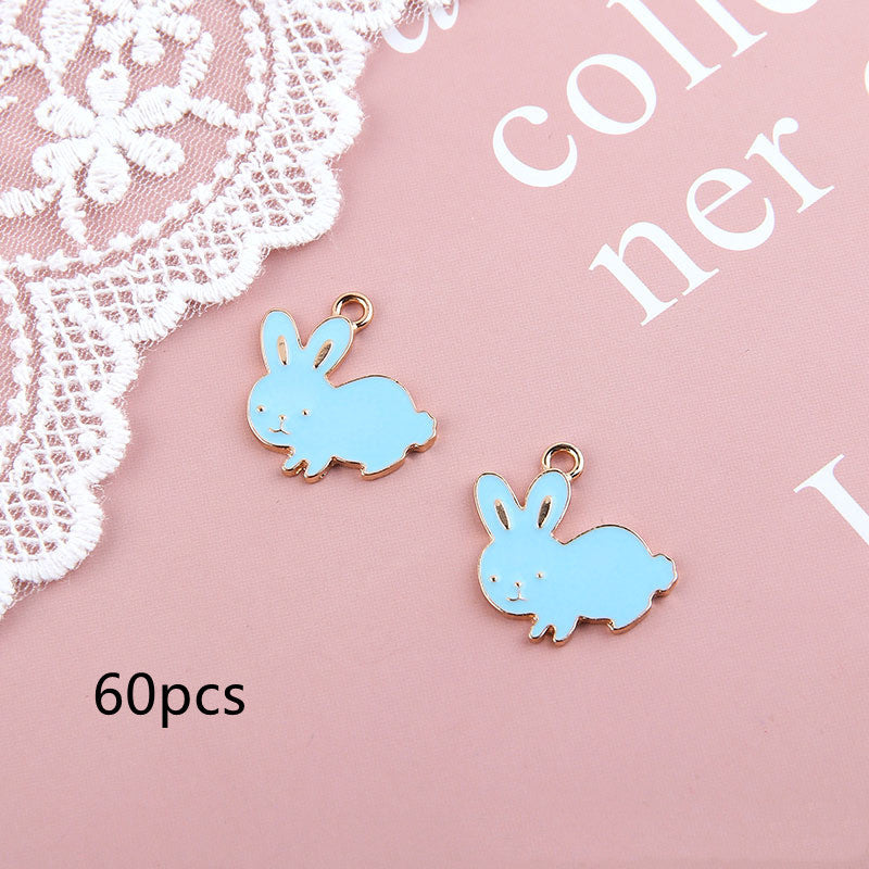 Cute Rabbit Pendant Earrings – Alloy Dripping Oil Design