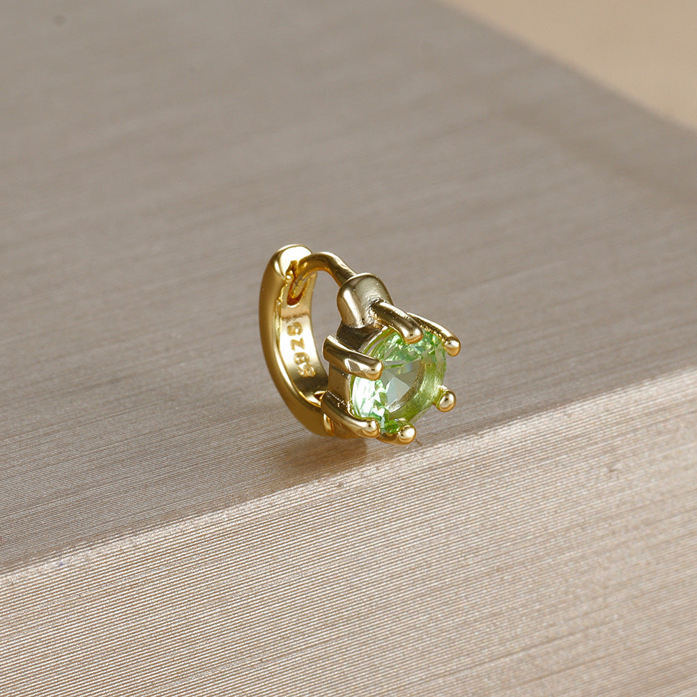 Elegant Ring-Shaped Diamond Earrings – Simple Women’s Jewellery