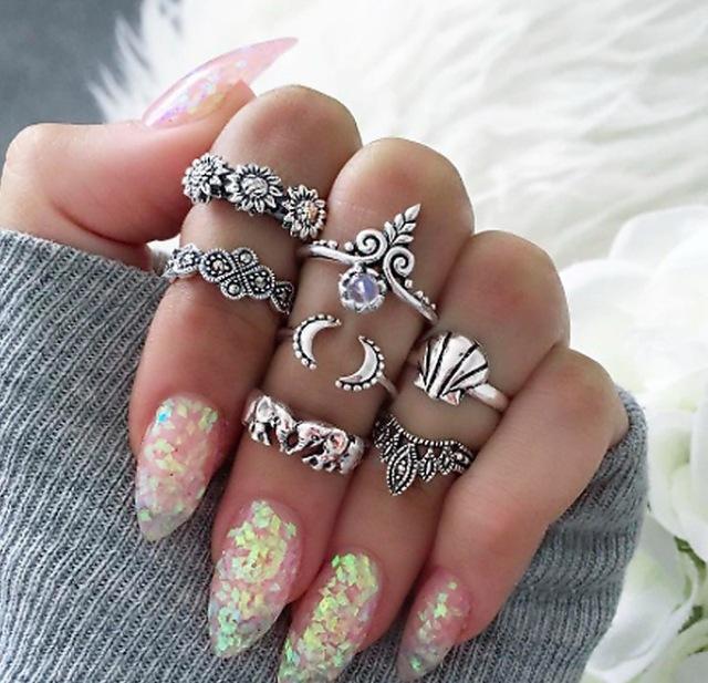 Vintage Knuckle Ring Set – Chic Women’s Finger Jewellery