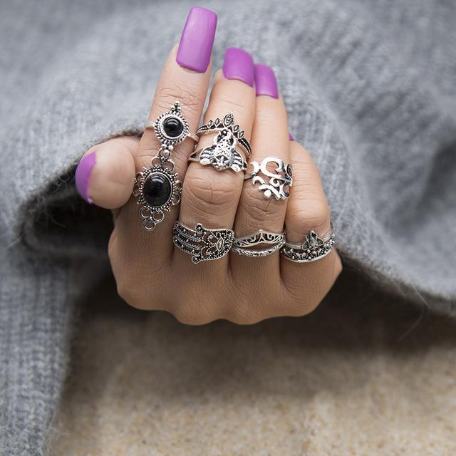 Vintage Knuckle Ring Set – Chic Women’s Finger Jewellery