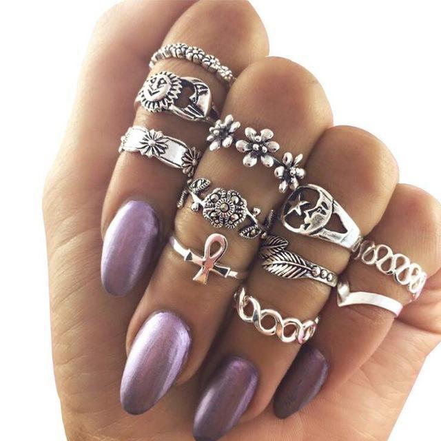Vintage Knuckle Ring Set – Chic Women’s Finger Jewellery