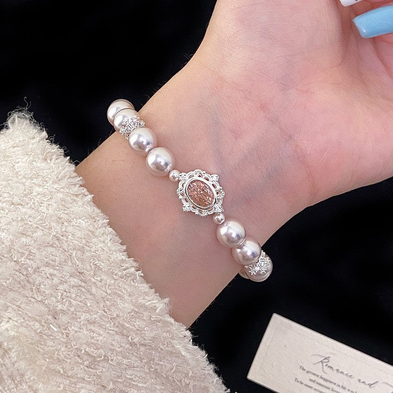 Korean-Style Flower Alloy Bracelet for Women