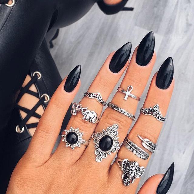 Vintage Knuckle Ring Set – Chic Women’s Finger Jewellery