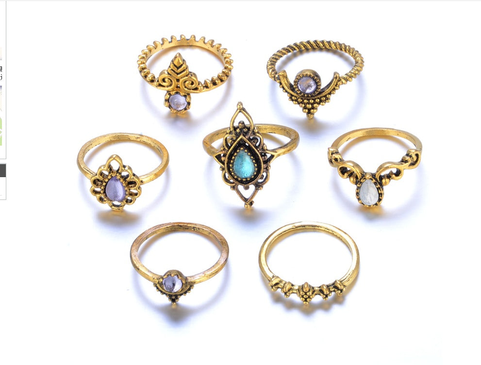 Vintage Knuckle Ring Set – Chic Women’s Finger Jewellery