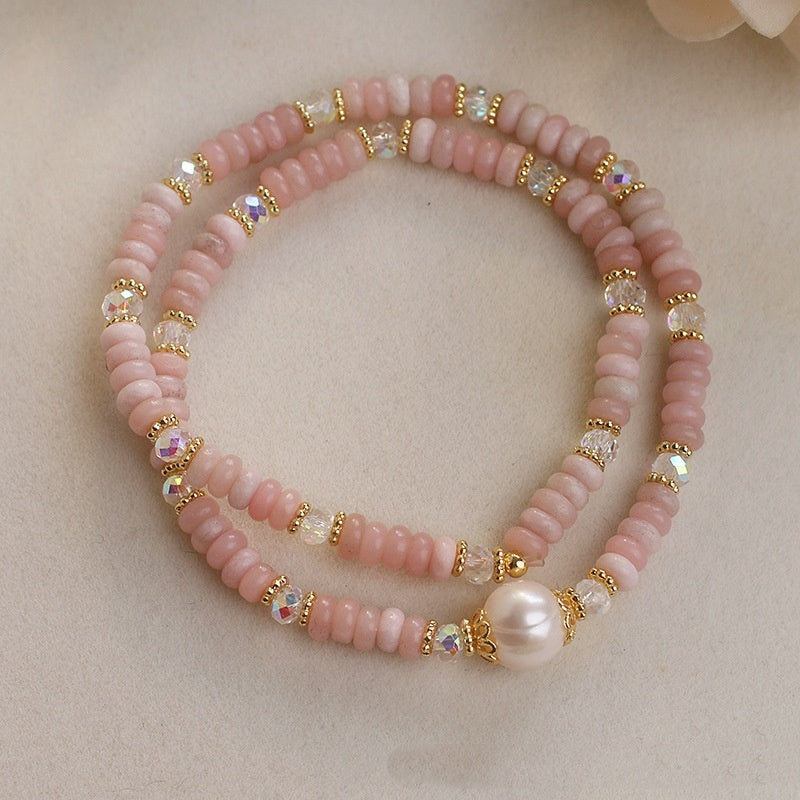 Double Ring Pearl Bracelet – Elegant Minority-Inspired Women’s Design