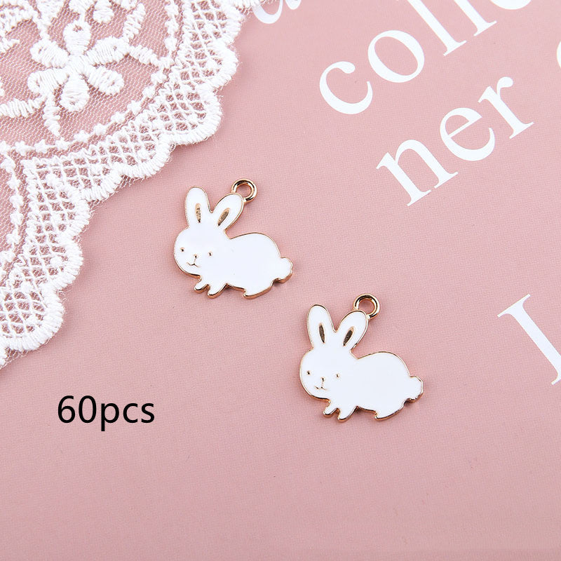 Cute Rabbit Pendant Earrings – Alloy Dripping Oil Design