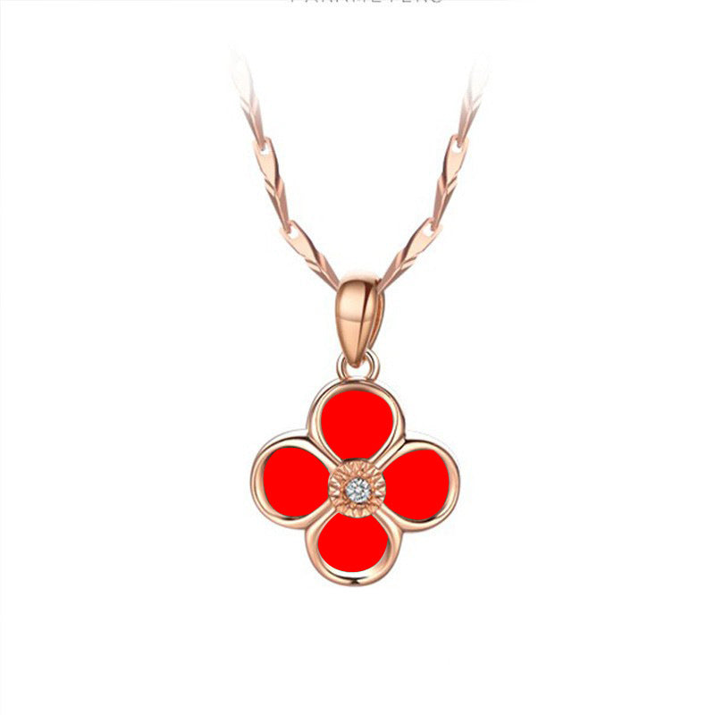 925 Silver Clover Pendant Necklace – Elegant Women’s Jewelry
