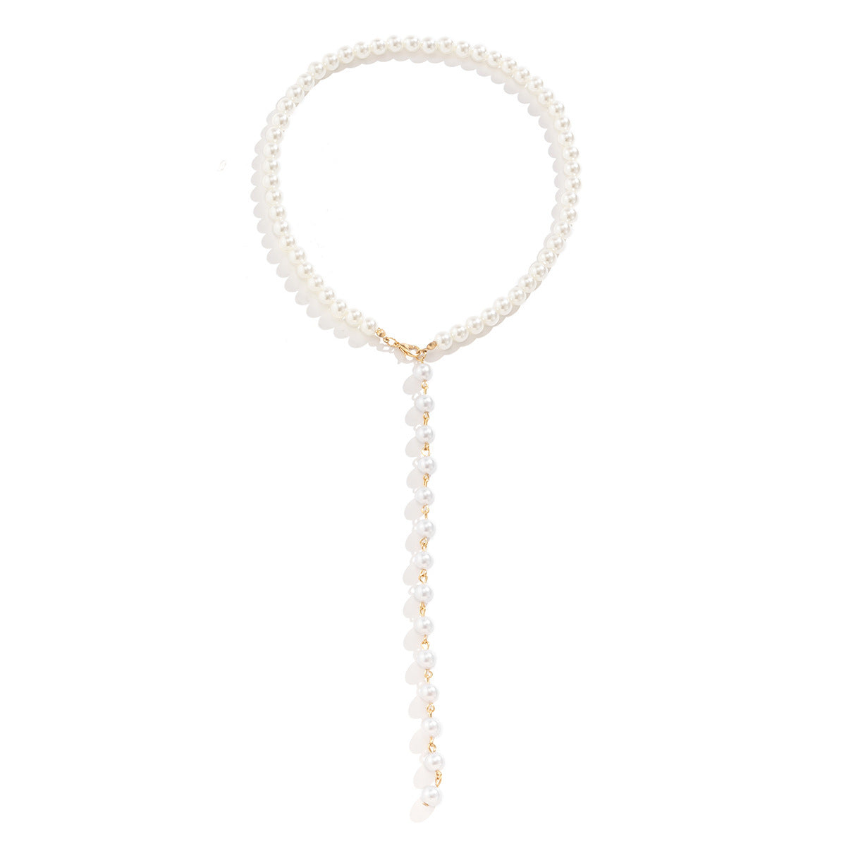 Round Beaded Pearl Chain Necklace – Elegant Japan & Korea Style Women’s Jewellery