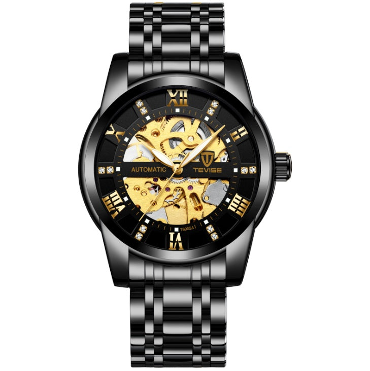 Men’s Automatic Mechanical Hollow Watch – Waterproof Fashion Timepiece