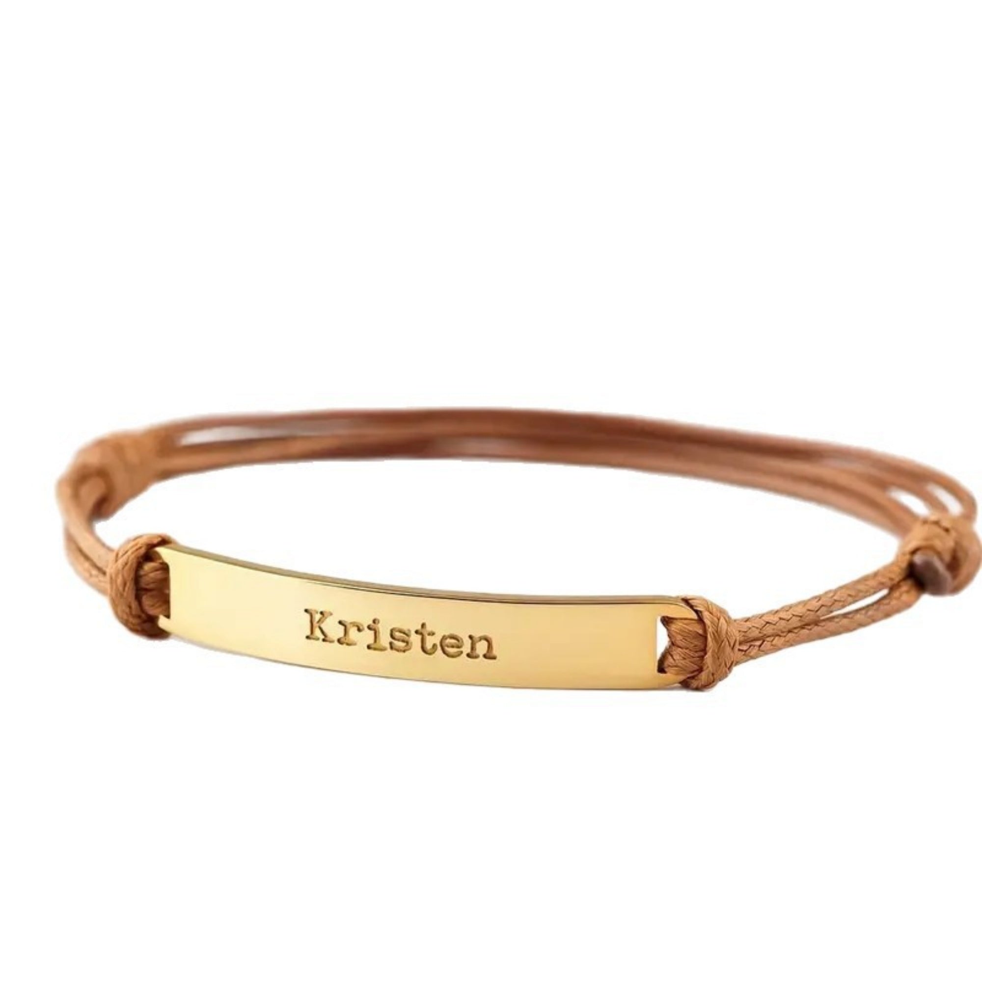 Curved Stainless Steel Wristband – Engraved Motivational Stretch Bracelet