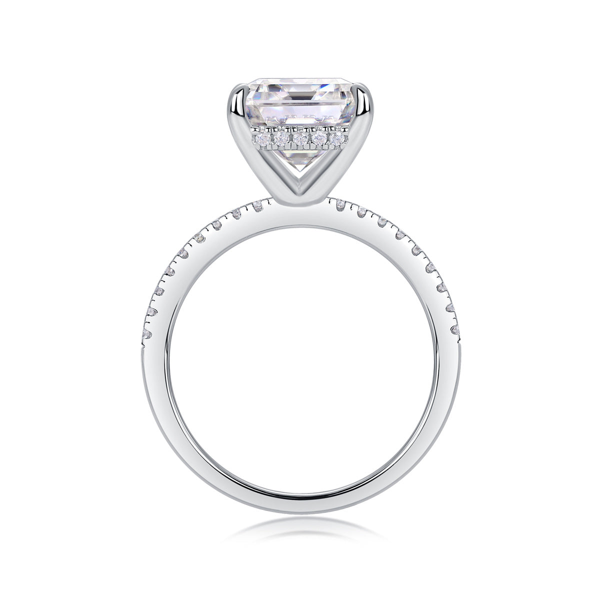 Iridescence City Women’s Moissanite Ring – S925 Sterling Silver with Platinum-Plated Diamonds, Elegant Fashion Jewellery