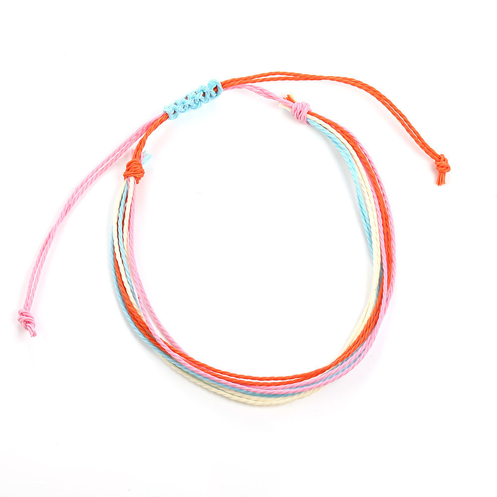 Hand Woven Colorful Anklet Bracelet – Boho Foot Jewelry for Women