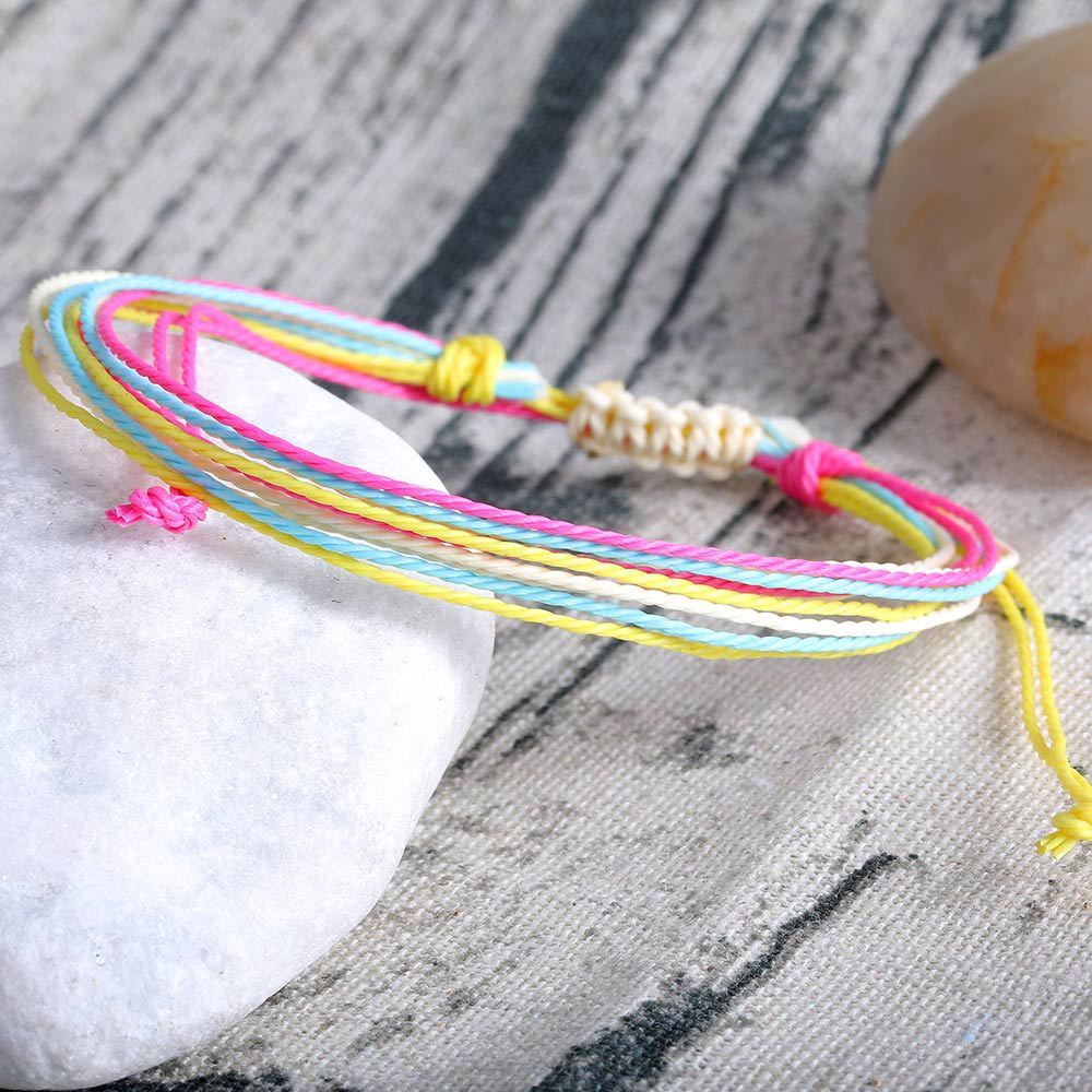 Hand Woven Colorful Anklet Bracelet – Boho Foot Jewelry for Women