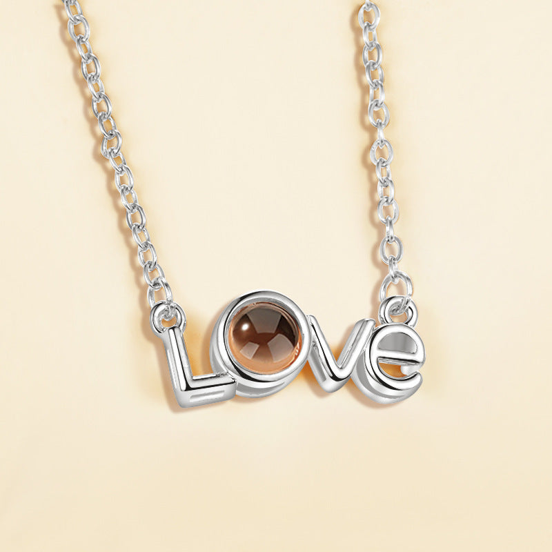 100 Languages “I Love You” Projection Necklace – Romantic Memory Jewellery