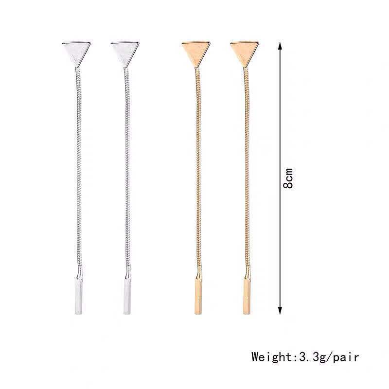 Triangle Tassel Long Earrings – Small Elegant Earrings for Women