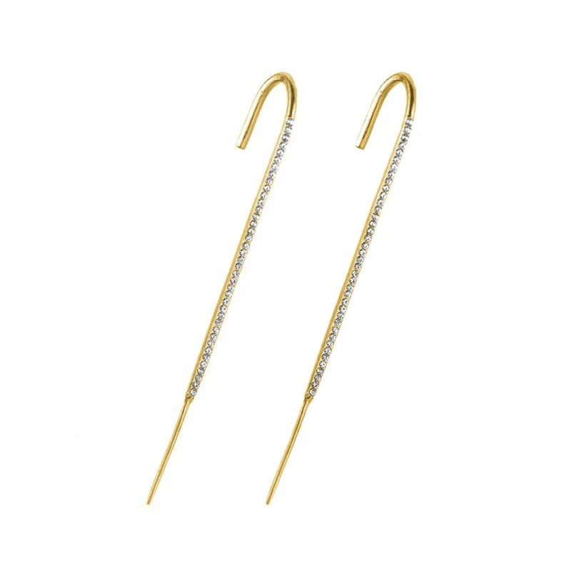 Zircon Ear Wrap Crawler Earrings – Glistening Premium Jewellery