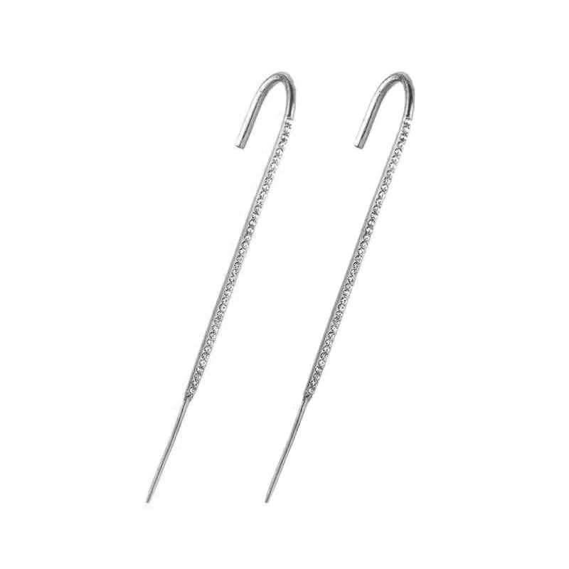 Zircon Ear Wrap Crawler Earrings – Glistening Premium Jewellery
