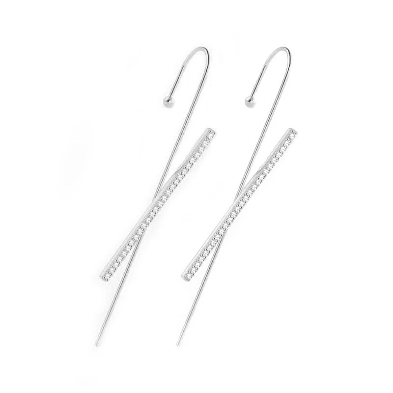 Zircon Ear Wrap Crawler Earrings – Glistening Premium Jewellery