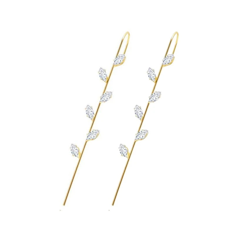 Zircon Ear Wrap Crawler Earrings – Glistening Premium Jewellery