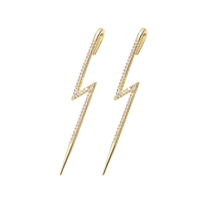 Zircon Ear Wrap Crawler Earrings – Glistening Premium Jewellery