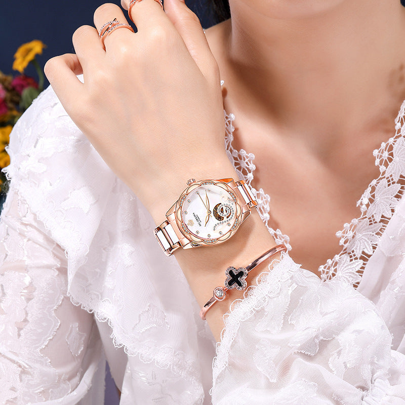 Luxury Women’s Mechanical Watch – Top Brand Ceramic Design