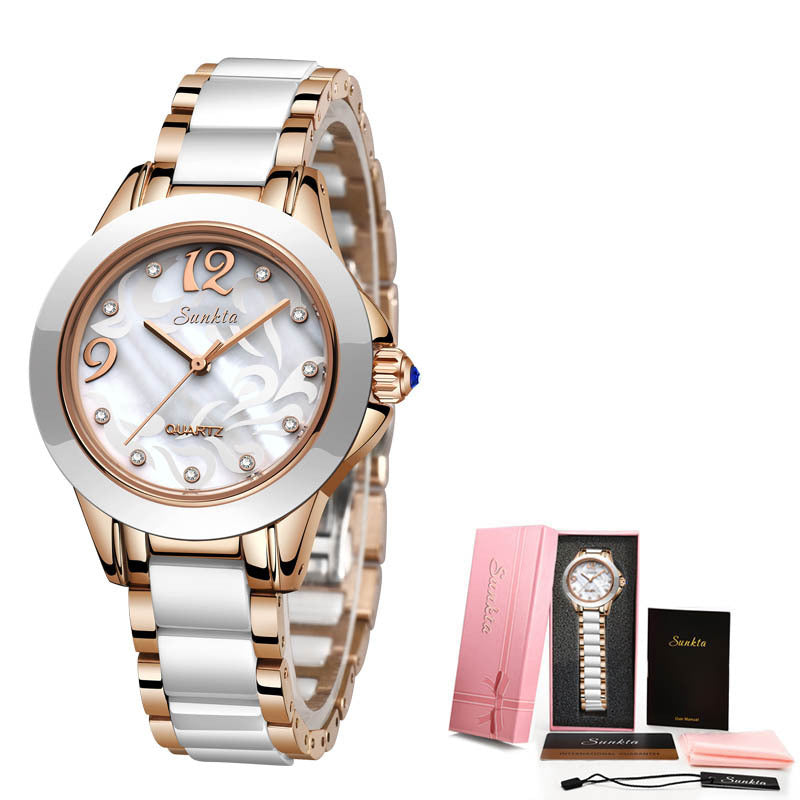 Luxury Ceramic Women’s Watch – High-End Fashion Timepiece
