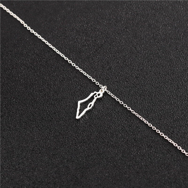 European Country Map Necklace – Personalized Hometown Pendant Necklace for Women