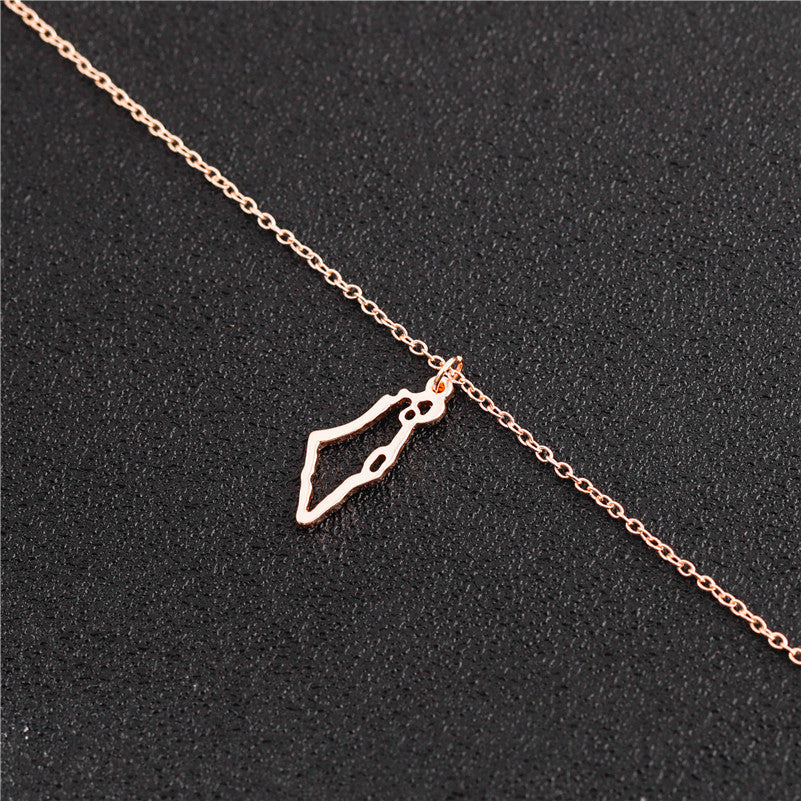 European Country Map Necklace – Personalized Hometown Pendant Necklace for Women