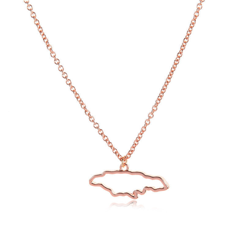 European Country Map Necklace – Personalized Hometown Pendant Necklace for Women