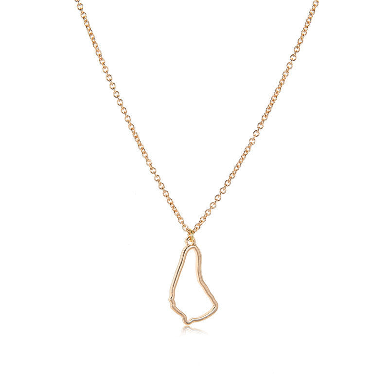 European Country Map Necklace – Personalized Hometown Pendant Necklace for Women