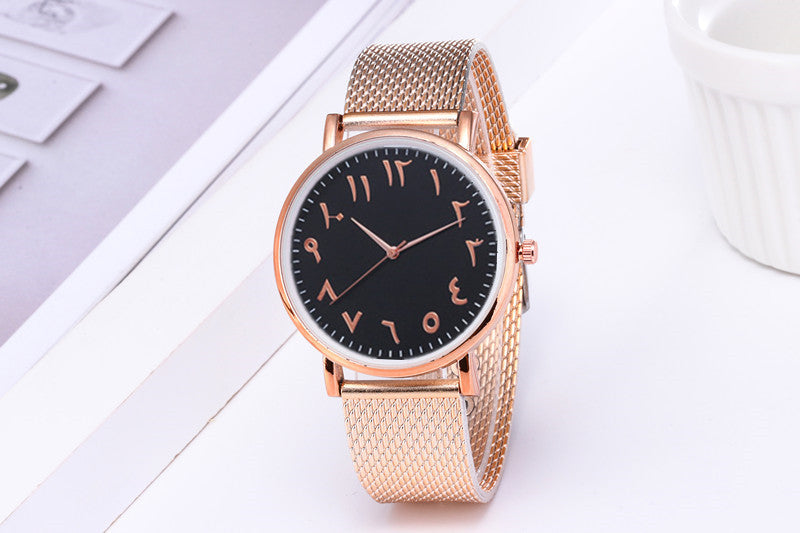 Fashion Creative Quartz Couple Watches – Digital Mesh Band