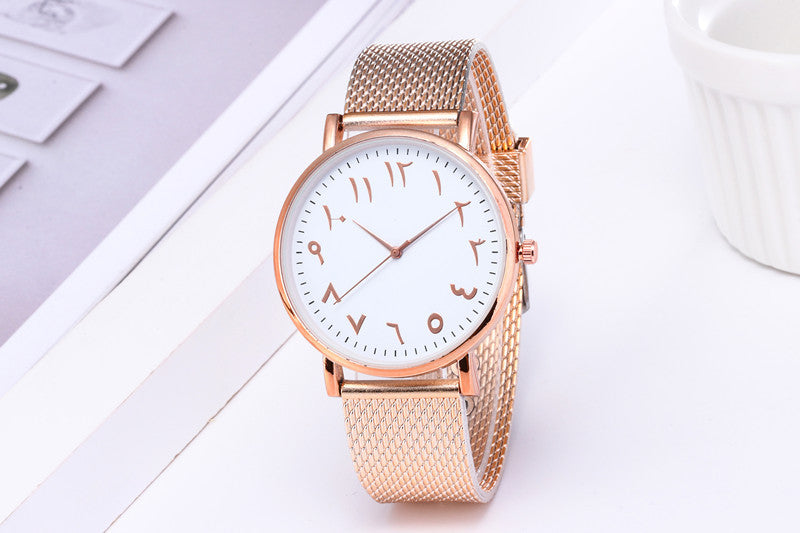 Fashion Creative Quartz Couple Watches – Digital Mesh Band