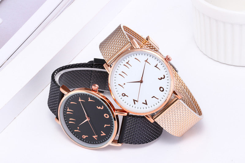 Fashion Creative Quartz Couple Watches – Digital Mesh Band