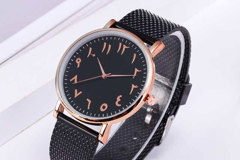 Fashion Creative Quartz Couple Watches – Digital Mesh Band