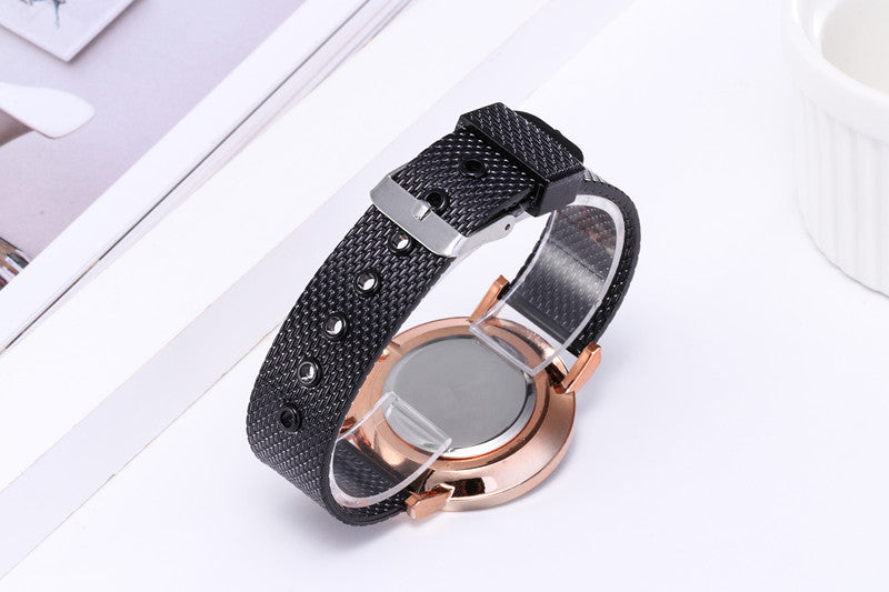Fashion Creative Quartz Couple Watches – Digital Mesh Band