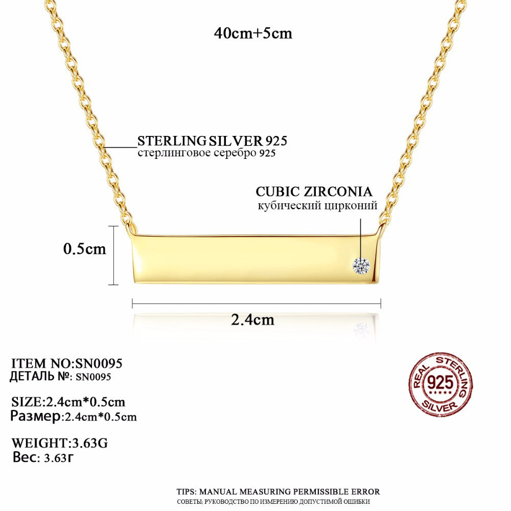 S925 Sterling Silver Necklace Pendant – 18K Gold-Plated Women’s Jewellery