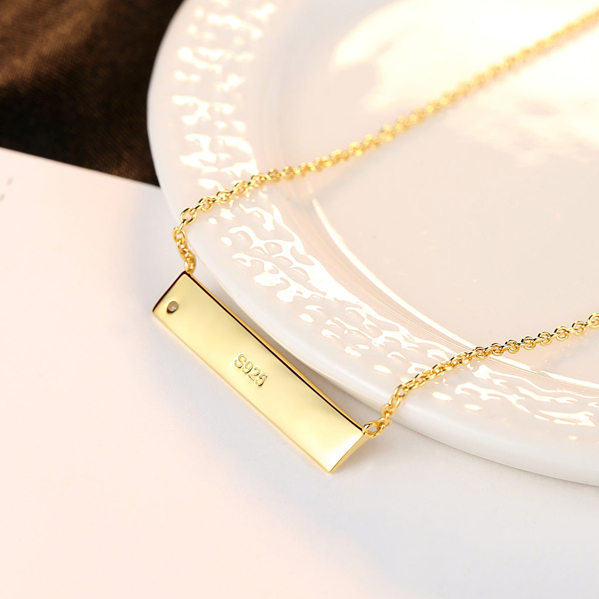 S925 Sterling Silver Necklace Pendant – 18K Gold-Plated Women’s Jewellery